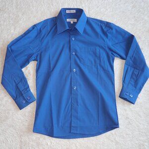 Boys Size 8 Gioberti Long Sleeve Dress Shirt, Royal Blue